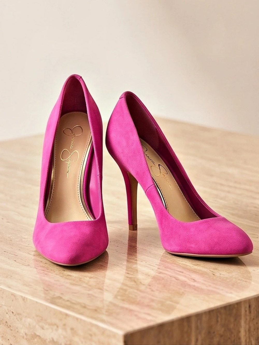 Jessica Simpson Cassani Pointed Toe High Heel Pumps Pink